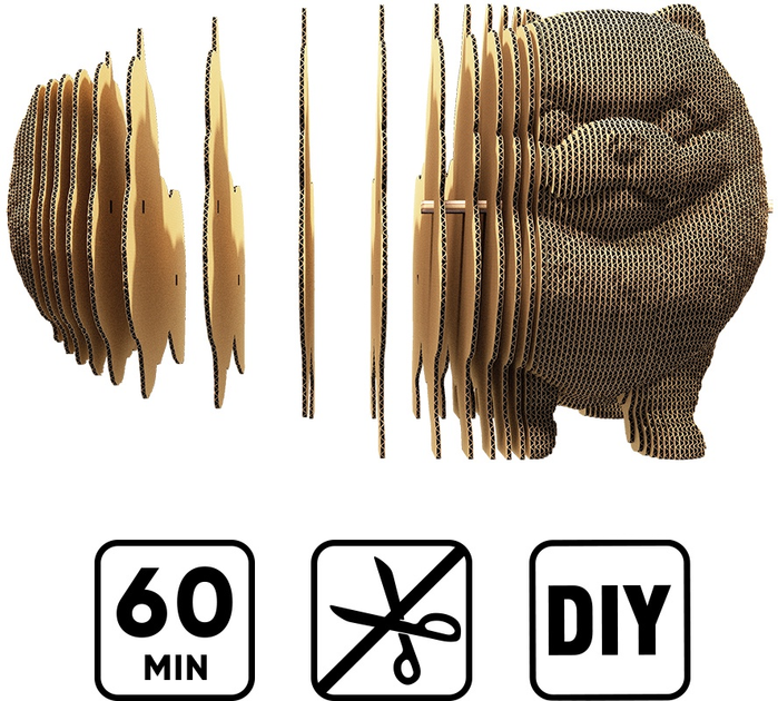 3D пазл-конструктор Cartonic 3D Puzzle Pomeranian spitz Померанський шпіц Картонний (4820191133914) - зображення 8