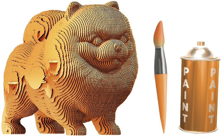 3D пазл-конструктор Cartonic 3D Puzzle Pomeranian spitz Померанський шпіц Картонний (4820191133914) - зображення 9