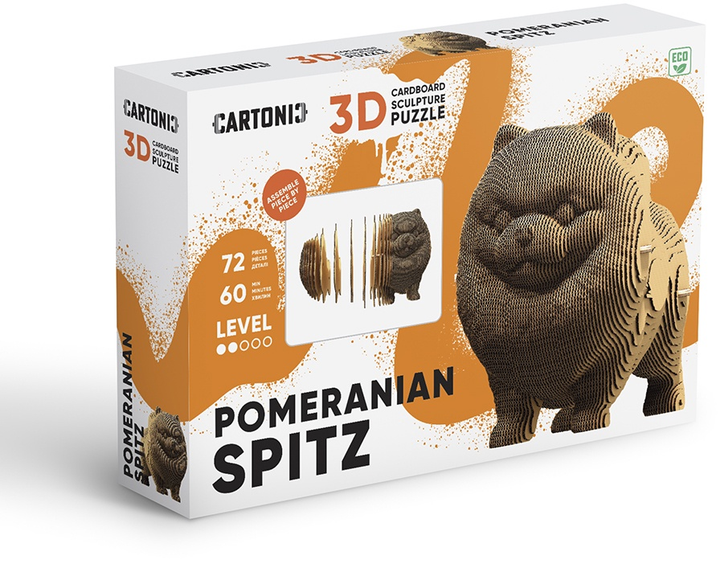 3D пазл-конструктор Cartonic 3D Puzzle Pomeranian spitz Померанський шпіц Картонний (4820191133914) - зображення 10