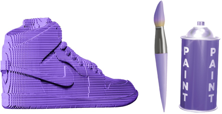Puzzle 3D - konstruktor Cartonic 3D Puzzle Sneaker Kartonowy (4820191132788) - obraz 8