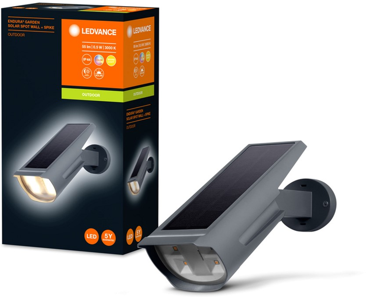 Фасадний світильник на сонячній батареї LEDVANCE ENDURA Garden Solar Spot Wall RGBW 0,5W 3000K IP44 (4058075564169) - зображення 8