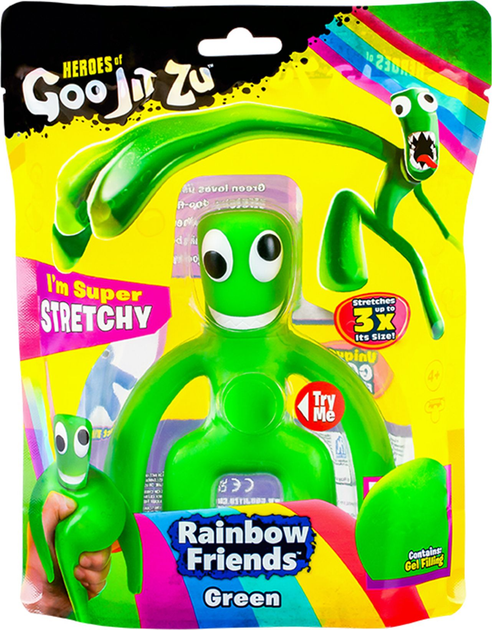 Figurka rozciągliwa GooJitZu Bohaterowie GooJitZu Zielony Rainbow Friends (5029736082697) - obraz 2