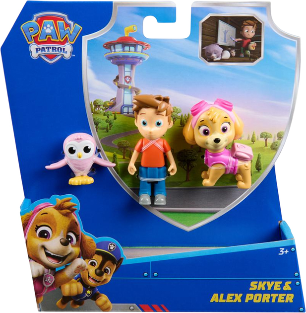 Kolekcjonerskie figurki Paw Patrol Skye, Alex Porter i Sowa (681147068001) - obraz 1
