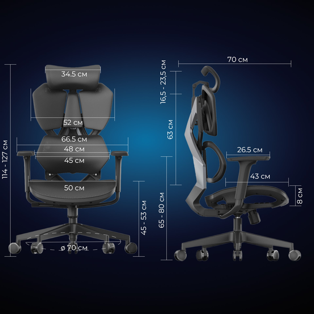 Fotel gamingowy SIHOO X5C Mesh Black (X5C-301) - obraz 6