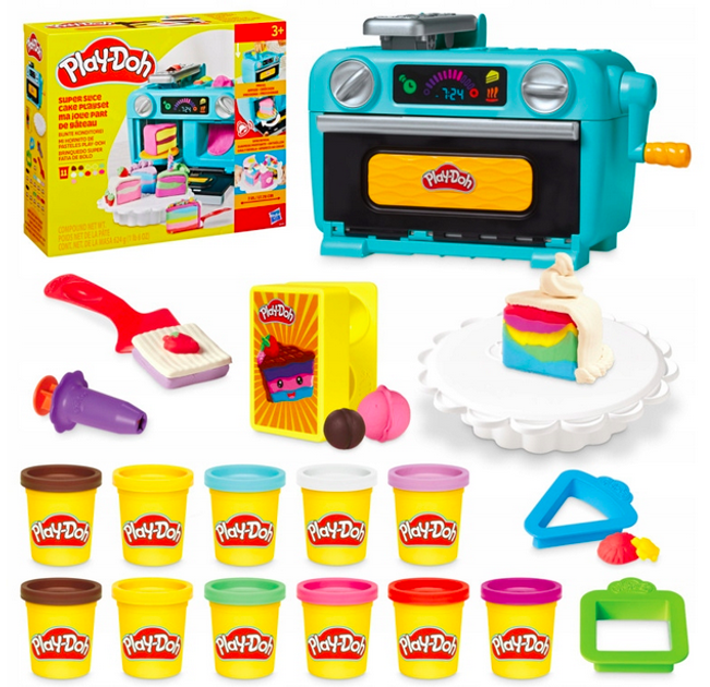 Набір для творчості Hasbro Play-Doh Super Slice Cake G0497 (5010996308528) - зображення 1