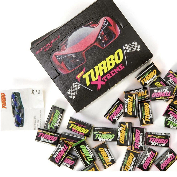 Жевательная резинка Turbo Xtreme жвачки турбо экстрим 100 шт блок жвачек с вкладышами фруктовый вкус для детей и взрослых - изображение 3