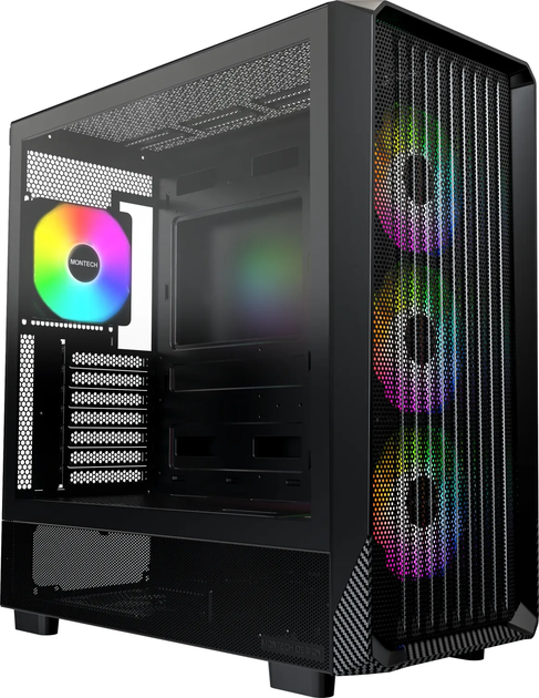 Корпус Full-Tower без БЖ Montech X5 Black (E-ATX 12"x10.5", 1xType-C, 3x140мм ARGB, 1x120мм ARGB, Radiator 360мм) - Фото 1 Корпус Full-Tower без БЖ Montech X5 Black (E-ATX 12"x10.5", 1xType-C, 3x140мм ARGB, 1x120мм ARGB, Radiator 360мм) - изображение 1