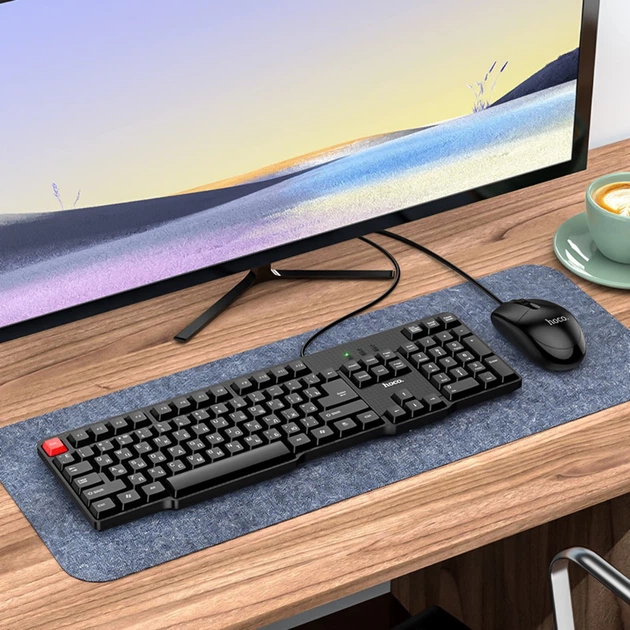 Комплект клавиатуры с мышкой Hoco GM16 1200 DPI, Black - изображение 4