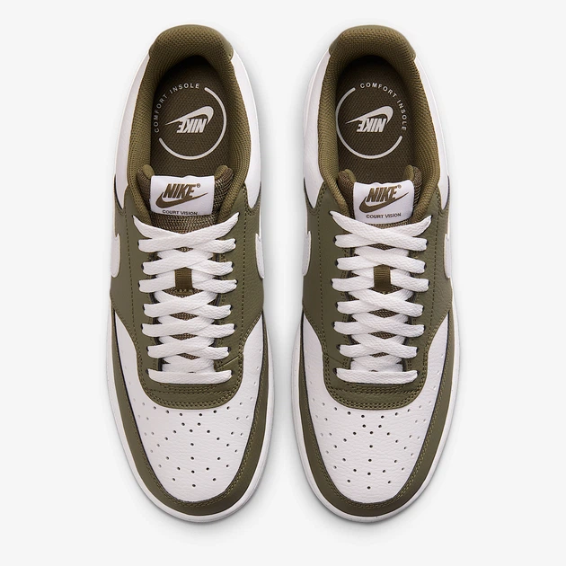 Чоловічі кеди низькі Nike Court Vision Lo HM9862-201 42.5 (9US) 27 см Medium Olive/White (198482350321) - зображення 5