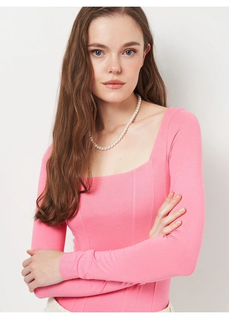 Боди лонгслив H&M XS Розовый 1123802_роз_01 - изображение 4