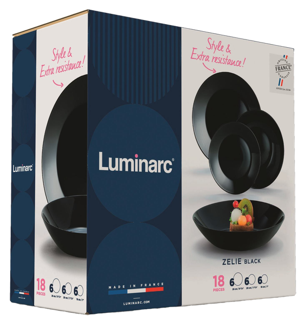 Сервіз LUMINARC ZELIE BLACK /18 предметів - зображення 4