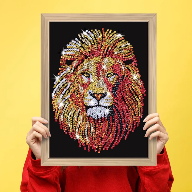 Zestaw dla kreatywności Sequin Art Blue Premium Kitfix Lion (5905935810647) - obraz 5