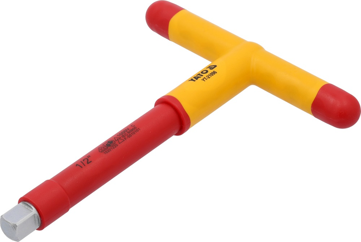 Izolowana rękojeść typu T YATO z zabierakiem 1/2 200 mm VDE (YT-21096) - obraz 2