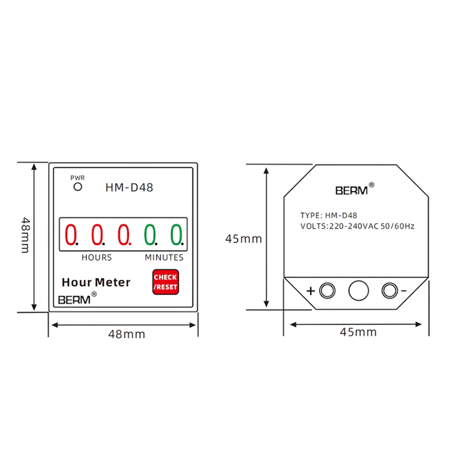 Счетчик моточасов HM-2 AC 220-240В - изображение 6