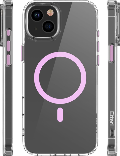 Etui plecki Etteri Color Mag do Apple iPhone 14 6.1 Pink (GSM190933) - obraz 4