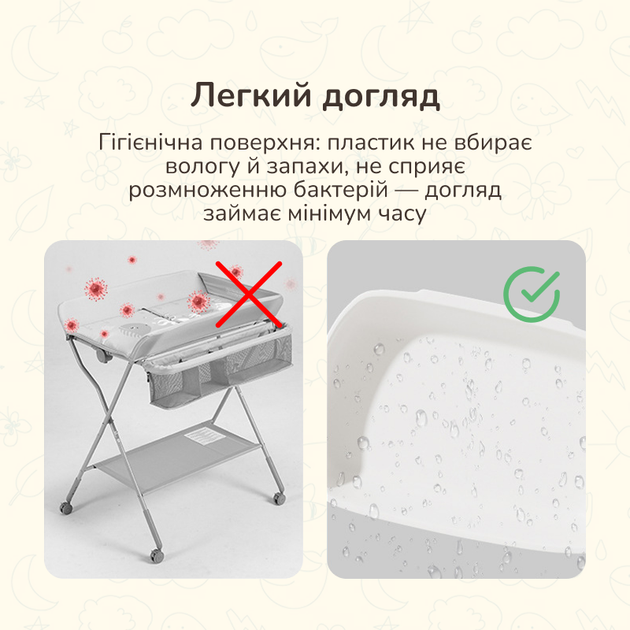 Многофункциональный пеленальный столик Falamino. Детский пеленальный столик с горкой для купания и игрушкой-мобилем (BT-10) - изображение 6