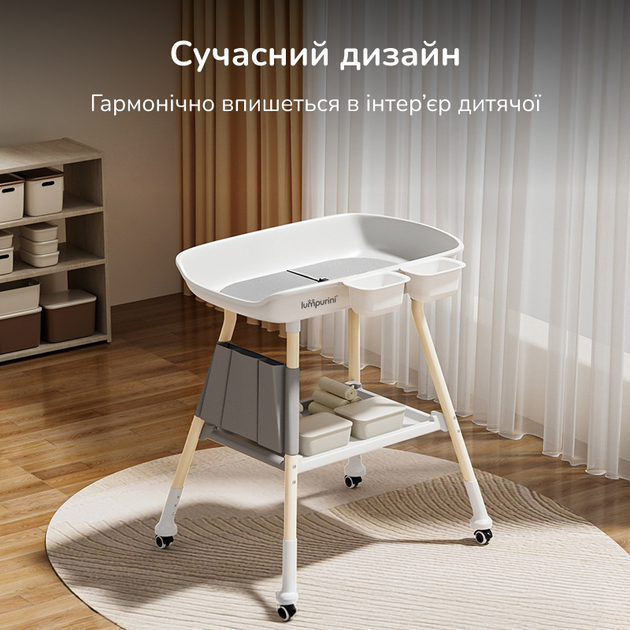 Многофункциональный пеленальный столик Falamino. Детский пеленальный столик с горкой для купания и игрушкой-мобилем (BT-10) - изображение 13