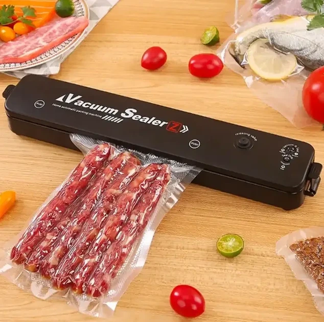 Вакуумный упаковщик для кухни Вакууматор бытовой vacuum sealer Продуктовый вакуумный упаковщик для дома - изображение 3