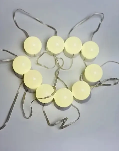 Подсветка для зеркала для макияжа с регулировкой яркости 10 Led лампочек с пультом Цветная - изображение 4