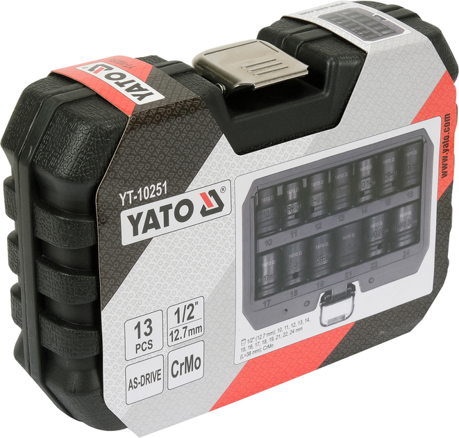 Zestaw nasadek udarowych Yato YT-10251 1/2" 13 elementów (5906083104923) - obraz 5