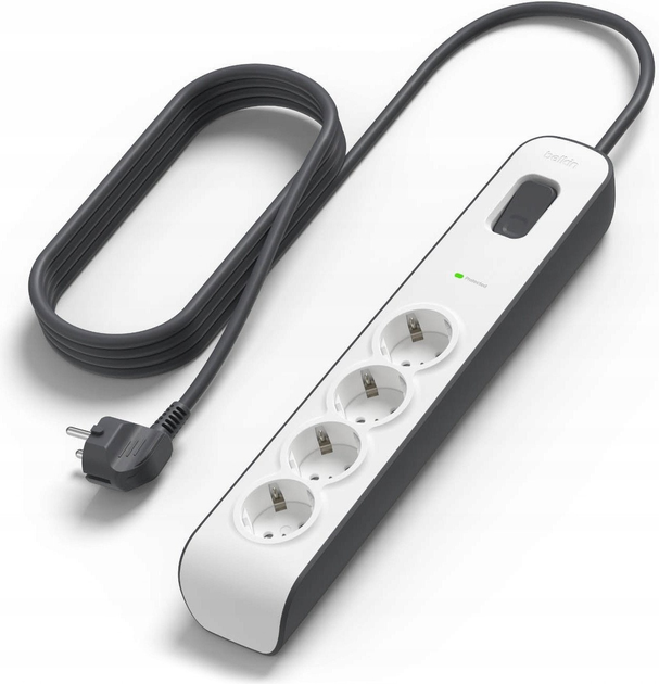 Мережевий фільтр Belkin Surge Protectors 4 розетки (BSV400VF2M-V2) - зображення 3