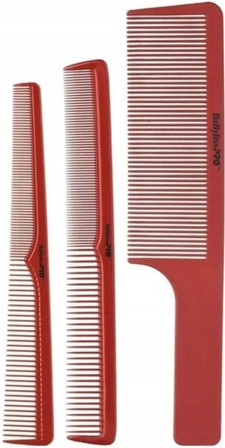 Набір гребінців BaByliss Pro Set Of 3 Barber Combs 3 шт (3030050185546) - зображення 1