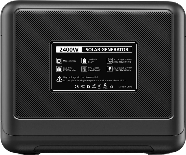 Stacja ładowania Fossibot F2400 / 2400W / 2048 Wh / LiFePO4 Black (6976133247671) - obraz 8