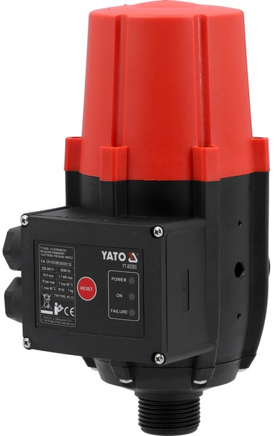 Przekaźnik ciśnienia cieczy YATO 230 V 1.1 kW 1.5-10 Bar (YT-85393) - obraz 2
