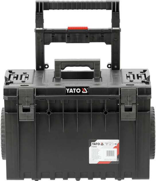 Ящик для інструментів YATO 52V S1, 2 секції, на колесах, з телескопічною ручкою, 660x643x483 мм (YT-09159) - зображення 2