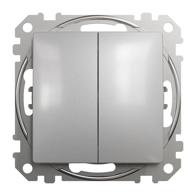 Кнопочный двухклавишный выключатель Schneider Electric 10A, алюминий Sedna Design & Elements SDD113118 - Фото 3 Кнопочный двухклавишный выключатель Schneider Electric 10A, алюминий Sedna Design & Elements SDD113118 - изображение 3