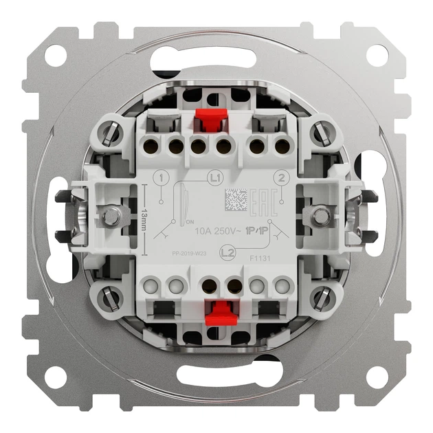 Кнопочный двухклавишный выключатель Schneider Electric 10A, черный Sedna Design & Elements SDD114118 - изображение 7