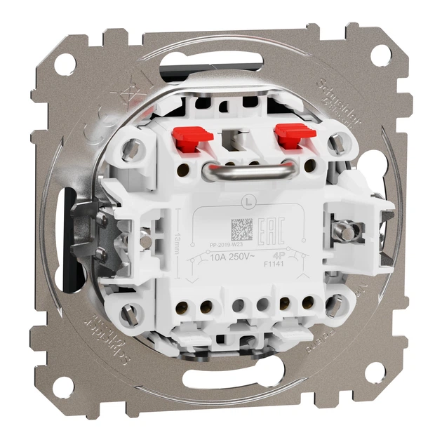 Вимикач для жалюзі кнопковий Schneider Electric Sedna Design з електронним блокуванням чорний SDD114114 - зображення 7