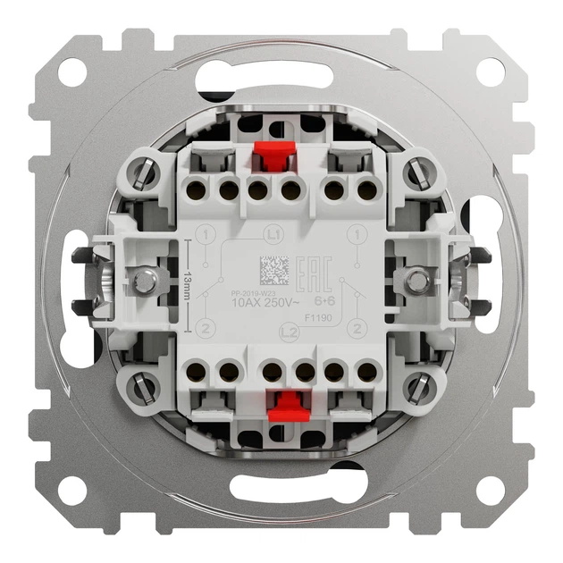 Переключатель двухклавишный Schneider Electric Sedna Design чёрный SDD114108 - Фото 8 Переключатель двухклавишный Schneider Electric Sedna Design чёрный SDD114108 - изображение 8