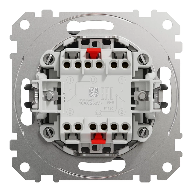 Переключатель двухклавишный Schneider Electric Sedna Design алюминий SDD113108 - изображение 8