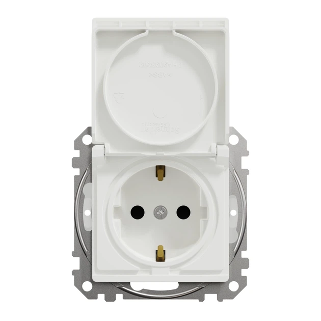 Розетка Schneider Electric Sedna Design с крышкой с заземлением з защитными шторками IP44 белая SDD211024 - Фото 3 Розетка Schneider Electric Sedna Design с крышкой с заземлением з защитными шторками IP44 белая SDD211024 - изображение 3
