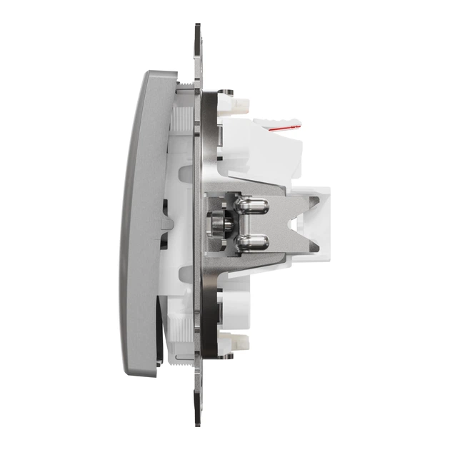 Вимикач двоклавішний Schneider Electric Sedna Design з підсвіткою алюміній SDD113105L - зображення 4