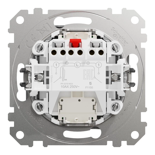 Вимикач двоклавішний Schneider Electric Sedna Design з підсвіткою алюміній SDD113105L - зображення 8