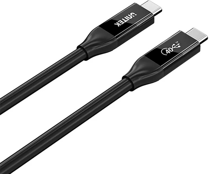 Kabel Unitek USB4 USB-C PD 100W 40 Gbps 8K 2 m Black (C14100ABK01-2M) - obraz 3