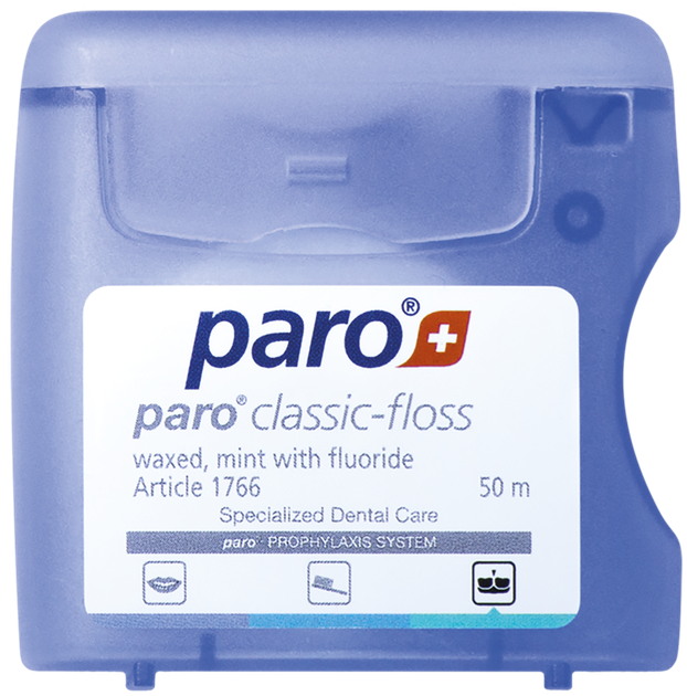 Зубна нитка Paro Swiss Classic-Floss з воском, м'ятою з фтором 50 м (7610458017661) - зображення 2