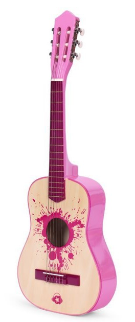 Gitara dla dzieci EcoToys klasyczna drewniana 6 strun HX18022-30 PINK (5905817004362) - obraz 1