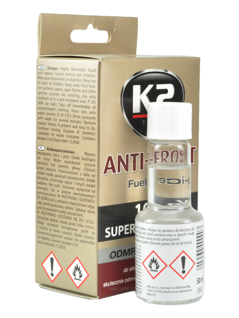 Присадка для размараживания топлива K2 Antifrost 50 мл (T313) - изображение 6