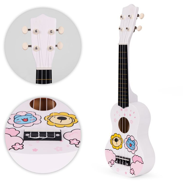 Gitara ukulele dla dzieci EcoToys 4 struny MF019G (5905817007172) - obraz 6
