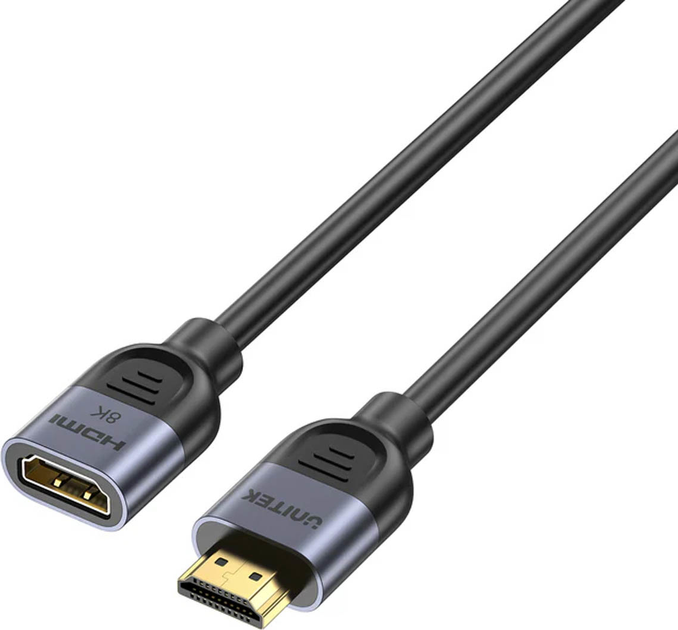 Kabel przedłużacz Unitek Ultra Stream 8K HDMI Extension Cable 0.5 m Black (C11091AGY01-0.5M) - obraz 1