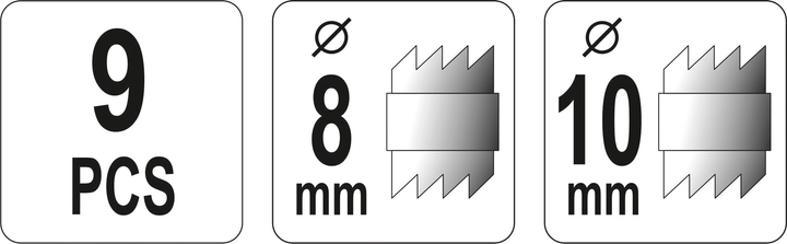Zestaw rozwiertaków do zgrzewów punktowych Yato YT-28919 8 mm/10 mm (5906083061370) - obraz 6