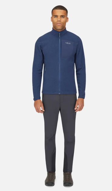 Кофта мужская флисовая Rab Tecton Jacket, Deep Ink, M (RB QFG-03-DIK-MED) - Фото 2 Кофта мужская флисовая Rab Tecton Jacket, Deep Ink, M (RB QFG-03-DIK-MED) - изображение 2