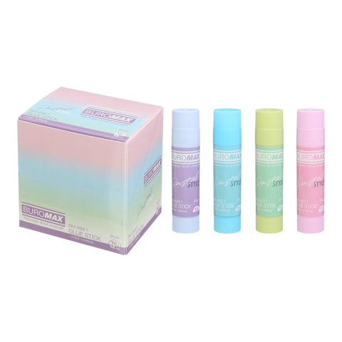 Клей-олівець 10г BUROMAX 4921 PASTEL PVP (12) /BM.4921/ - изображение 4