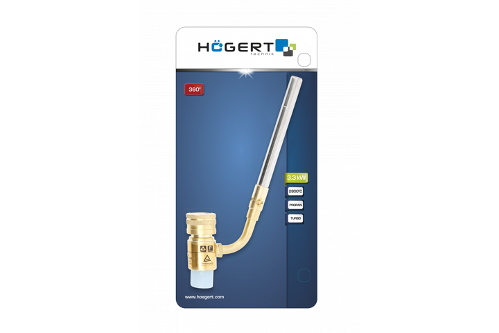 Газовый турбопальник с пьезоподжигом Hogert для монтажных работ (HT2C502) - Фото 3 Газовый турбопальник с пьезоподжигом Hogert для монтажных работ (HT2C502) - изображение 3