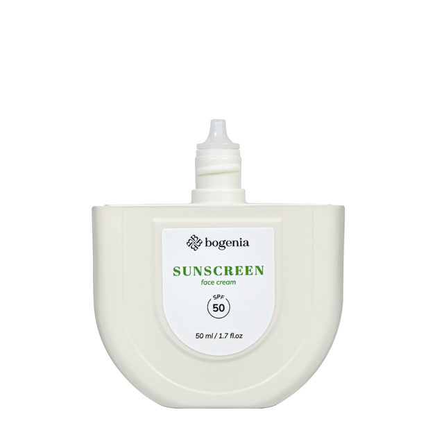 Солнцезащитный крем для лица Bogenia Sunscreeen Face Cream SPF50+ 50 мл - изображение 4