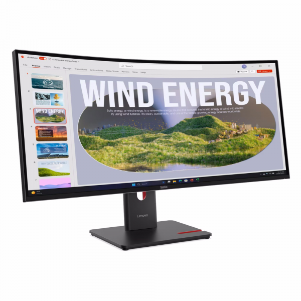 LENOVO 34" 21:9 va вигнутий рк монітор, 3440х1440, 120 Гц , 4 мс, hdr, 1xHDMI 2.1/1xDP 1.4/3xUSB 3.2/1xUSB-C t34wd-40 - Фото 2 LENOVO 34" 21:9 va вигнутий рк монітор, 3440х1440, 120 Гц , 4 мс, hdr, 1xHDMI 2.1/1xDP 1.4/3xUSB 3.2/1xUSB-C t34wd-40 - изображение 2