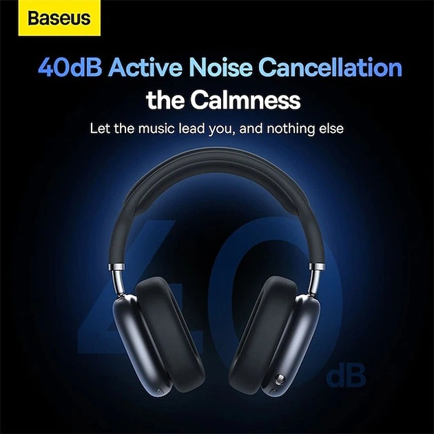 Беспроводные наушники Bluetooth гарнитура с микрофоном BASEUS Bowie H2 с активным шумоподавлением ANC BT5.2, 300mAh, 33 часов работы Grey - Фото 5 Беспроводные наушники Bluetooth гарнитура с микрофоном BASEUS Bowie H2 с активным шумоподавлением ANC BT5.2, 300mAh, 33 часов работы Grey - изображение 5